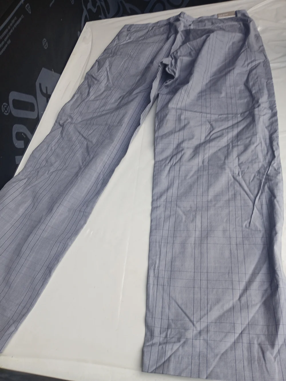 Banana Republic Light Blue Plaid Chinos